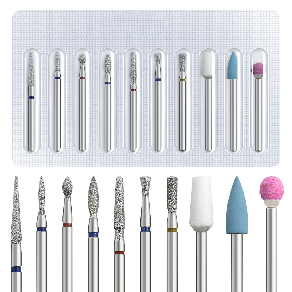 Russian Manicure Tungsten Carbide Nail Drill Bit Set