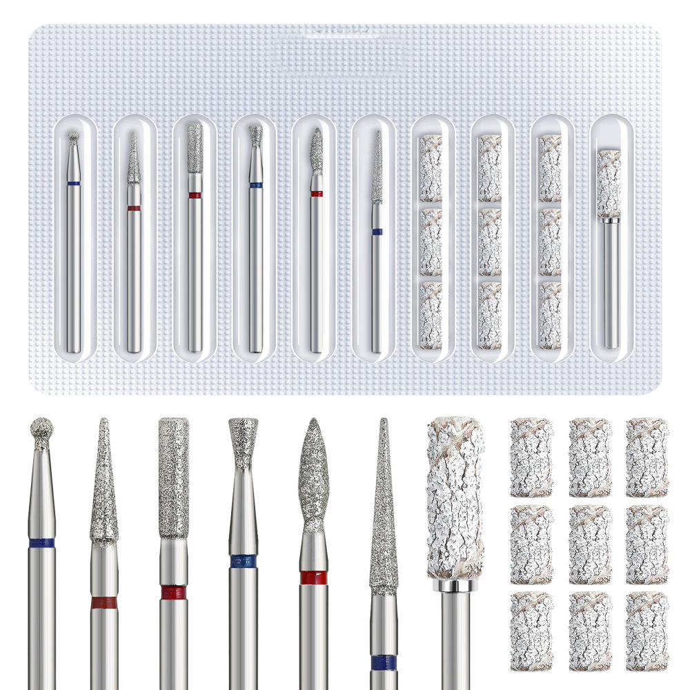 Russian Manicure Tungsten Carbide Nail Drill Bit Set