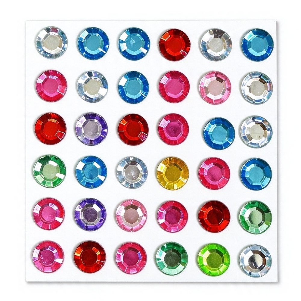 Self-Adhesive Acrylic Gem Stickers – 3D Crystal Rhinestones for DIY Crafts