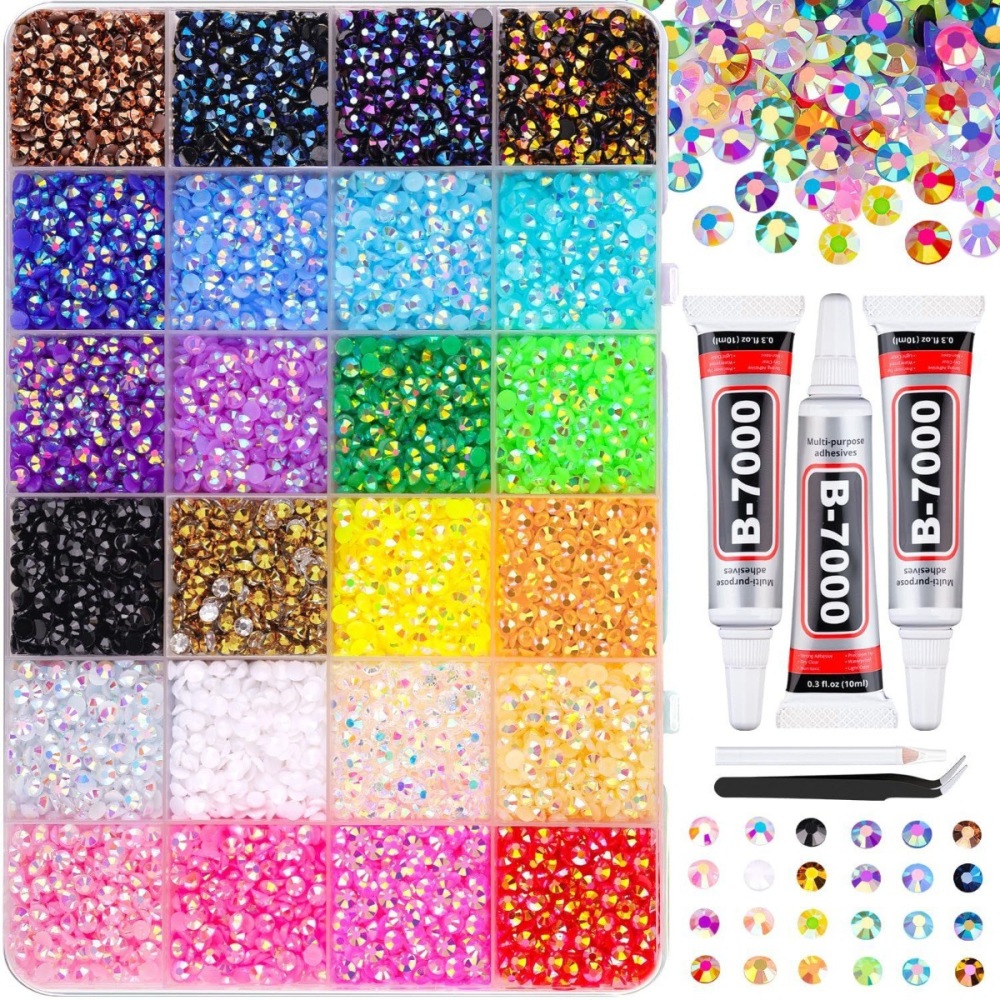 Nail Rhinestones Set  Resin Gems for DIY Nail Art & Crafts