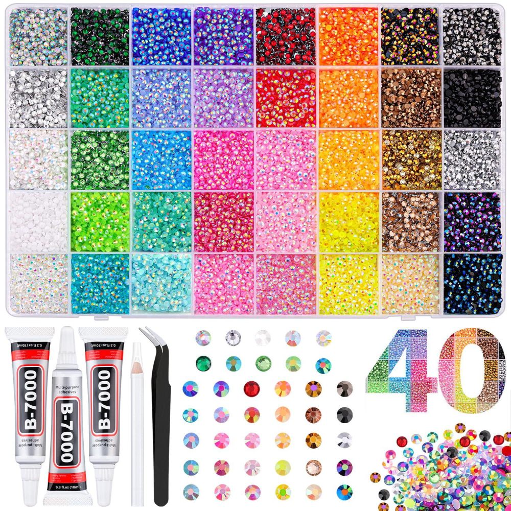 Nail Rhinestones Set  Resin Gems for DIY Nail Art & Crafts