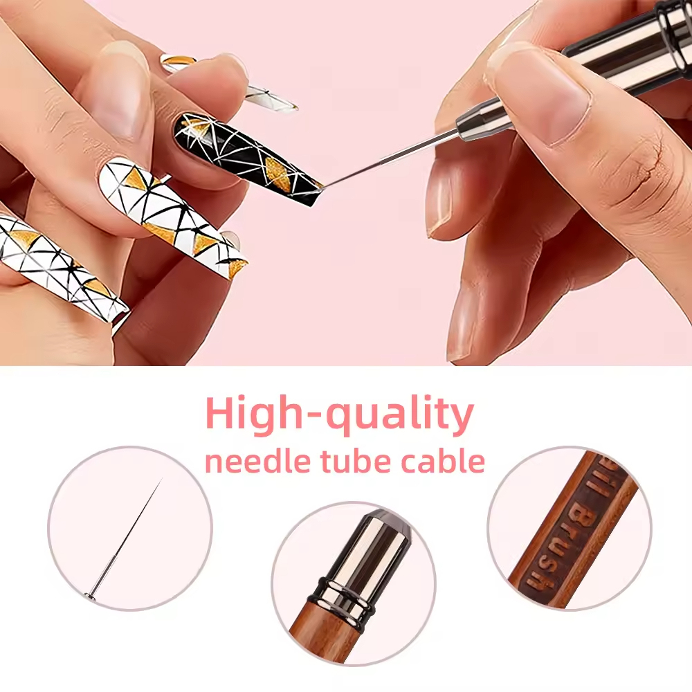 Wood Handle Nail Liner Brush