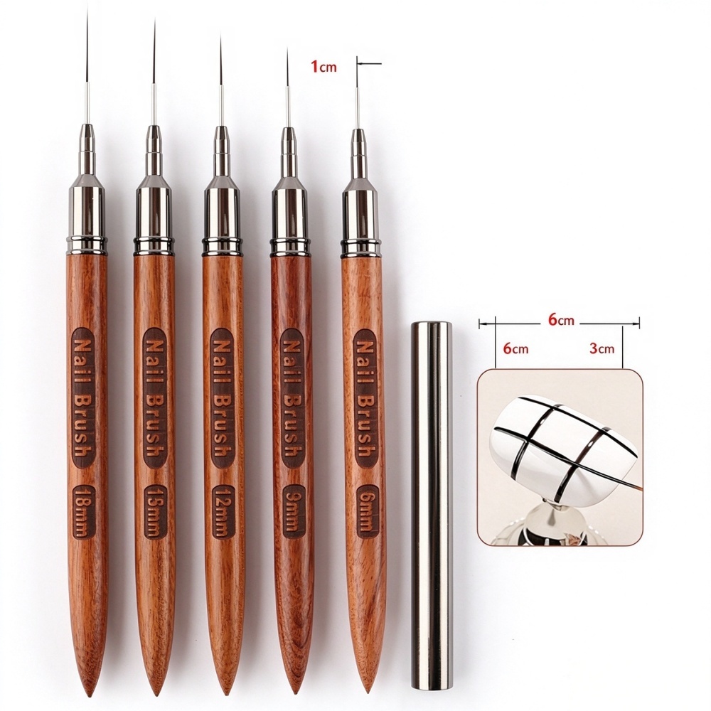 Wood Handle Nail Liner Brush