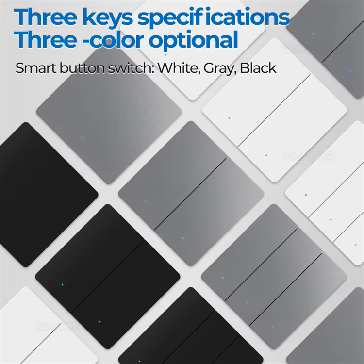 Tuya 1/2/3 Gang WiFi Zigbee Smart Wall Physical Button Switch Non-neutral Only Live