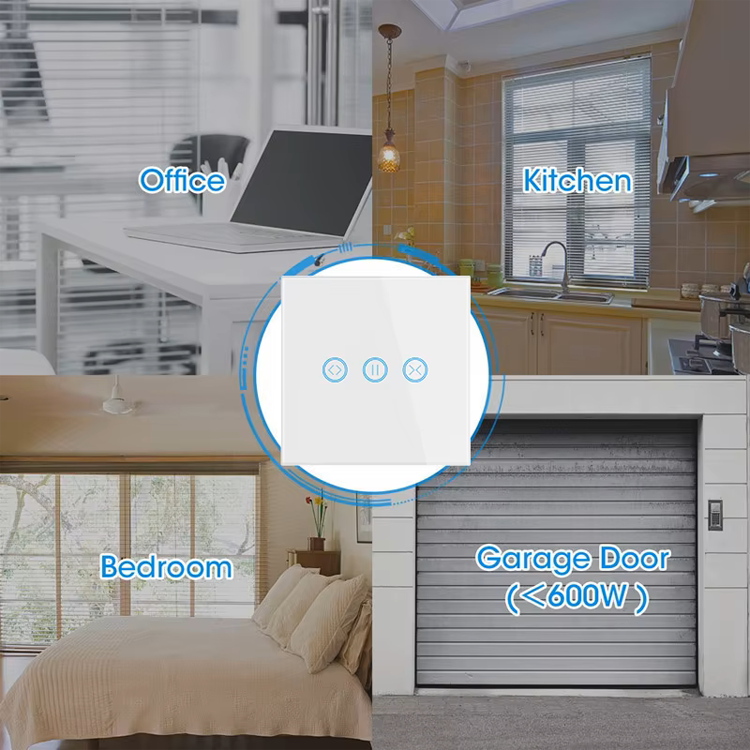 Tuya ZigBee Smart Curtain Switch EU/UK Touch Wall Light Switch Smart