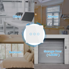 Tuya ZigBee Smart Curtain Switch EU/UK Touch Wall Light Switch Smart