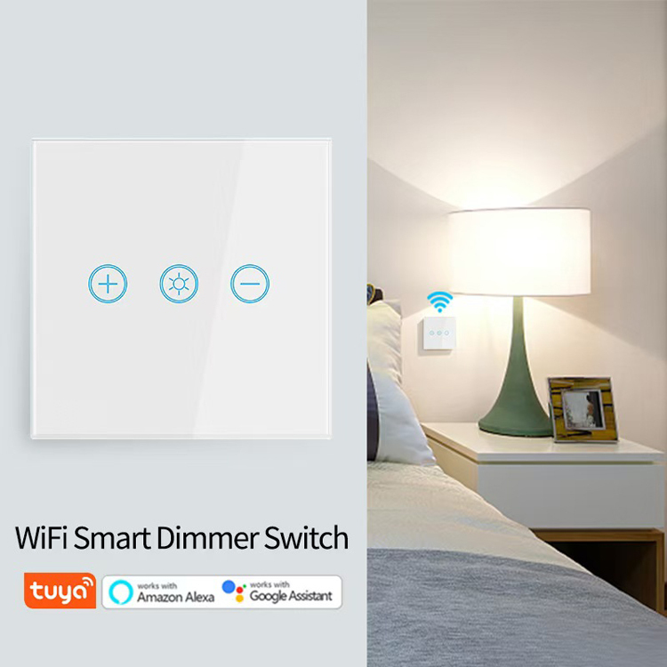 WiFi Smart Touch Dimmer Switch, Touch Panel, One-Touch Control of Home Lighting