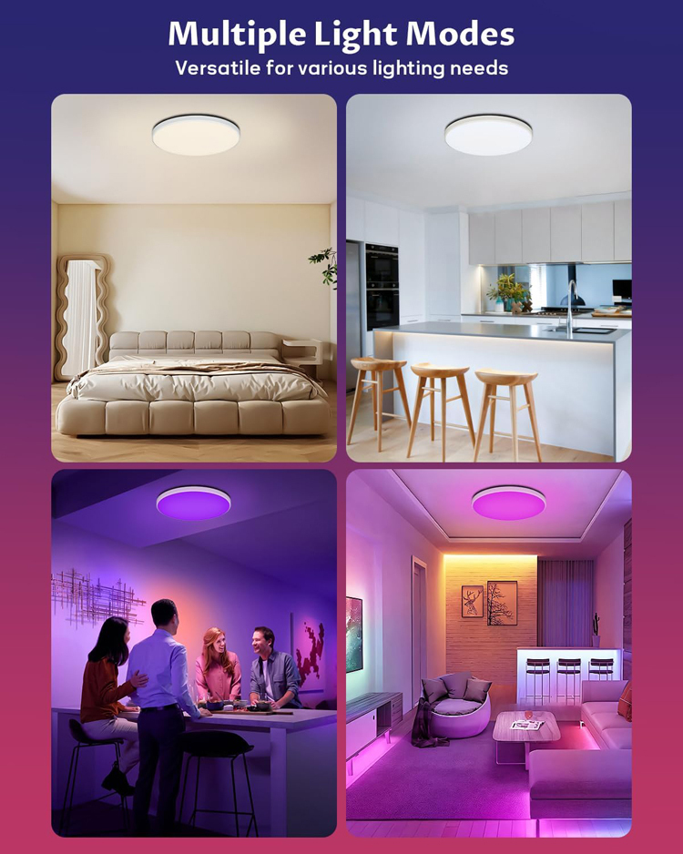 Smart Color Ceiling Light | WiFi & Voice Control with Alexa/Google
