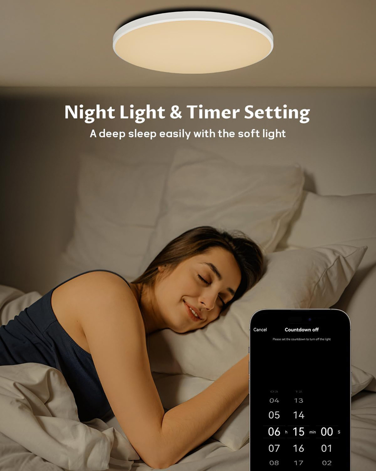 Smart Color Ceiling Light | WiFi & Voice Control with Alexa/Google