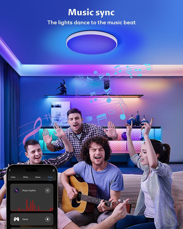 Smart Color Ceiling Light | WiFi & Voice Control with Alexa/Google