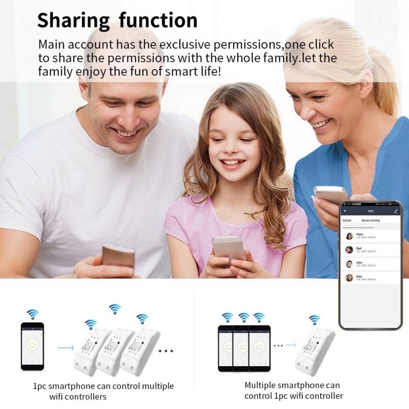 Doodle intelligent mini wifi switch voice APP remote control time switch hidden switch