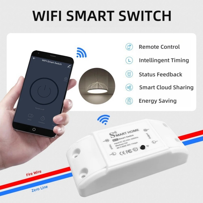 Doodle intelligent mini wifi switch voice APP remote control time switch hidden switch