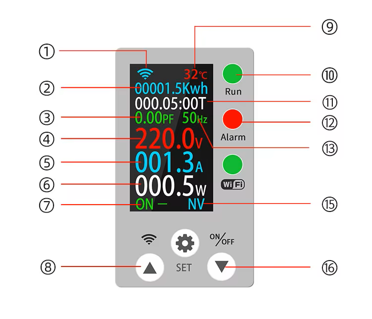 Tuya App-Controlled WiFi Single-Phase Energy Meter with