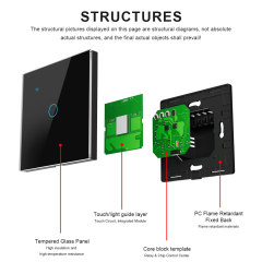 Matter Wi-Fi 1-Gang Smart Touch Switch (Supports Single-Wire & Live-Neutral Wiring)