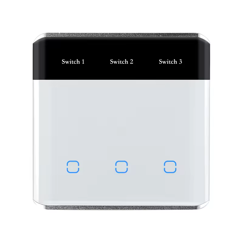 Tuya Smart LED Display 2-Gang WiFi Light Switch, N+L Neutral Wire, Works with Smart Life, Alexa & Google Home, for UK/EU Smart Home