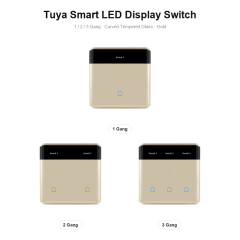 Tuya Smart LED Display 3-Gang WiFi Light Switch, N+L Neutral Wire, Works with Smart Life, Alexa & Google Home, for UK/EU Smart Home