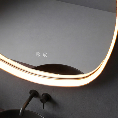 Aluminum Frame Smart Mirror Anti-fog Backlit LED Mirror with Temp Display for Luxury Hotel,Located ,Aluminum Frame Smart Mirror Anti-fog Backlit LED Mirror with Temp Display for Luxury Hotel