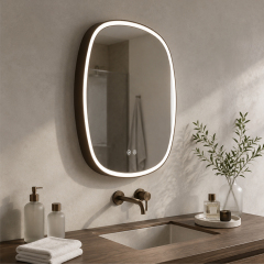 Aluminum Frame Smart Mirror Anti-fog Backlit LED Mirror with Temp Display for Luxury Hotel,Located ,Aluminum Frame Smart Mirror Anti-fog Backlit LED Mirror with Temp Display for Luxury Hotel