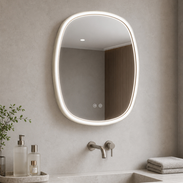 Aluminum Frame Smart Mirror Anti-fog Backlit LED Mirror with Temp Display for Luxury Hotel,Located ,Aluminum Frame Smart Mirror Anti-fog Backlit LED Mirror with Temp Display for Luxury Hotel