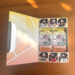 Impressão personalizada de cartões colecionáveis ​​esportivos de tamanho grande