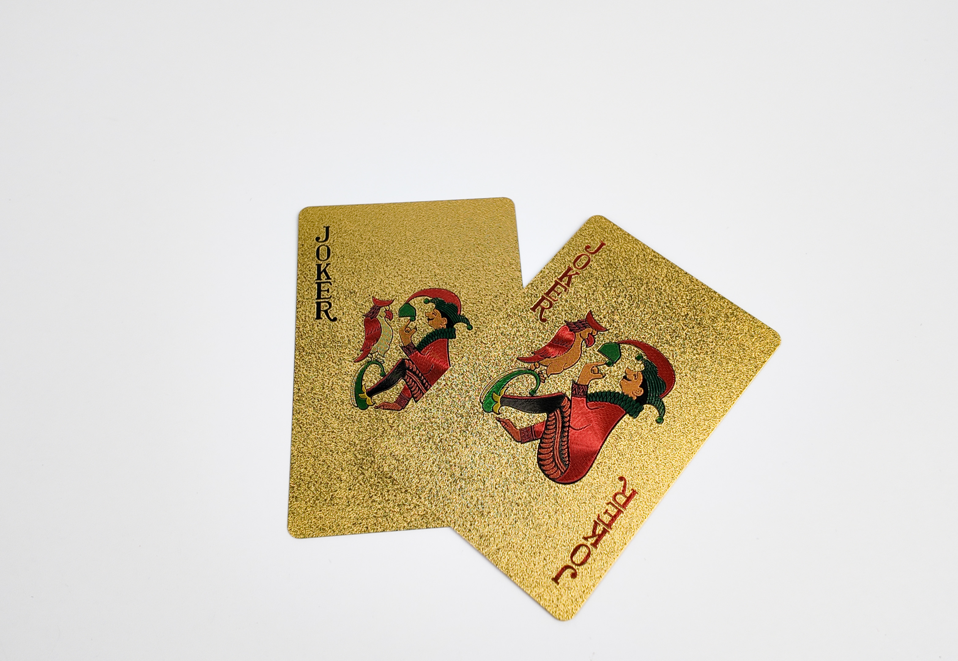 Mazzo di carte da poker con finitura oro in PVC 24K all'ingrosso Carte da stampa personalizzate in Cina