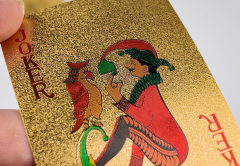Mazzo di carte da poker con finitura oro in PVC 24K all'ingrosso Carte da stampa personalizzate in Cina