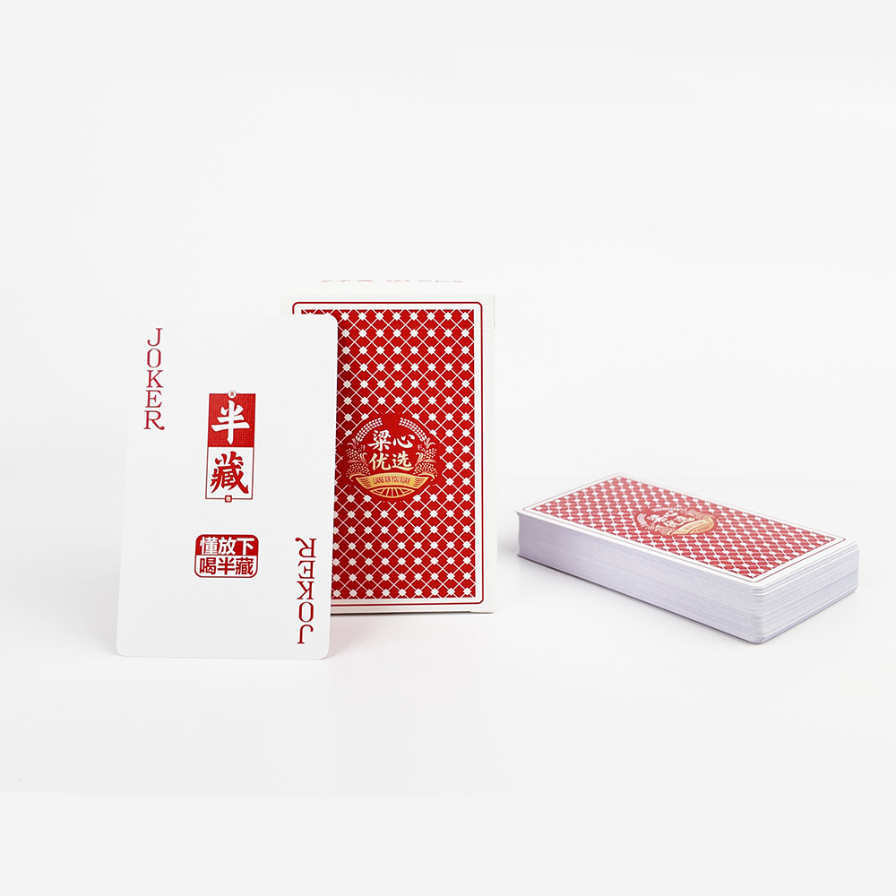 Carte da gioco da tavolo da stampa personalizzate rosse professionali Mini Poker Deck