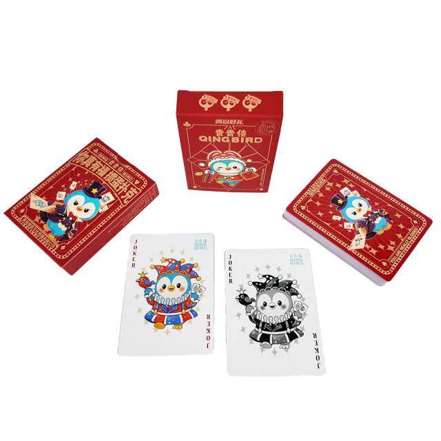 Poker de bande dessinée de conception de logo personnalisé par coutume durable de cartes à jouer