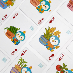 Poker de bande dessinée de conception de logo personnalisé par coutume durable de cartes à jouer