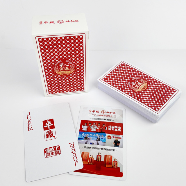 Carte da gioco da tavolo da stampa personalizzate rosse professionali Mini Poker Deck