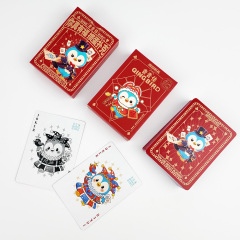 Poker de bande dessinée de conception de logo personnalisé par coutume durable de cartes à jouer