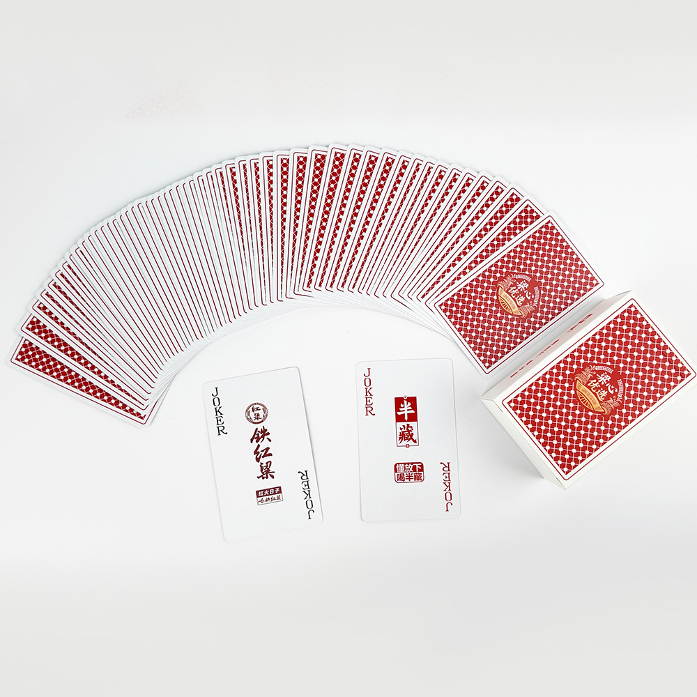 Carte da gioco da tavolo da stampa personalizzate rosse professionali Mini Poker Deck