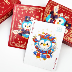 Poker de bande dessinée de conception de logo personnalisé par coutume durable de cartes à jouer