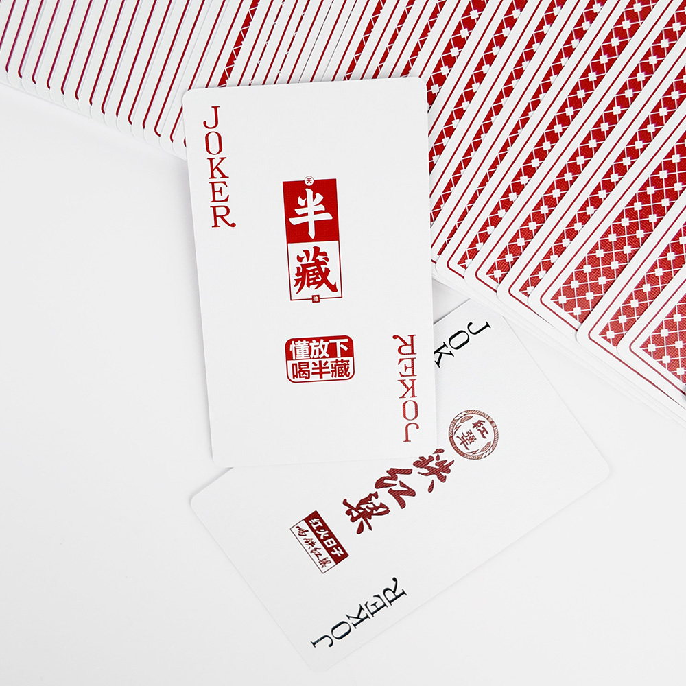Carte da gioco da tavolo da stampa personalizzate rosse professionali Mini Poker Deck