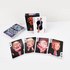 Caricatura engraçada do presidente dos EUA, Donald Trump, cartas de jogar pôquer personalizadas