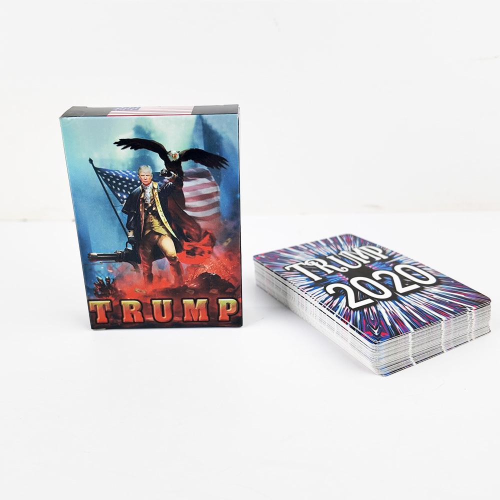 Caricatura engraçada do presidente dos EUA, Donald Trump, cartas de jogar pôquer personalizadas