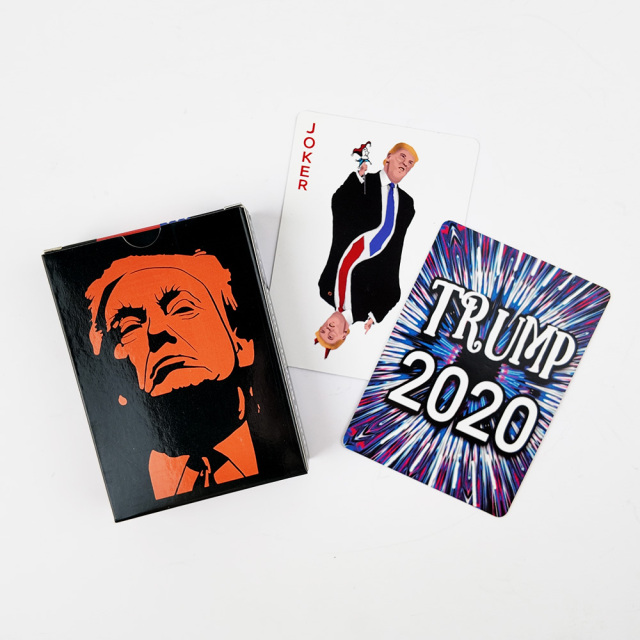 Caricatura engraçada do presidente dos EUA, Donald Trump, cartas de jogar pôquer personalizadas