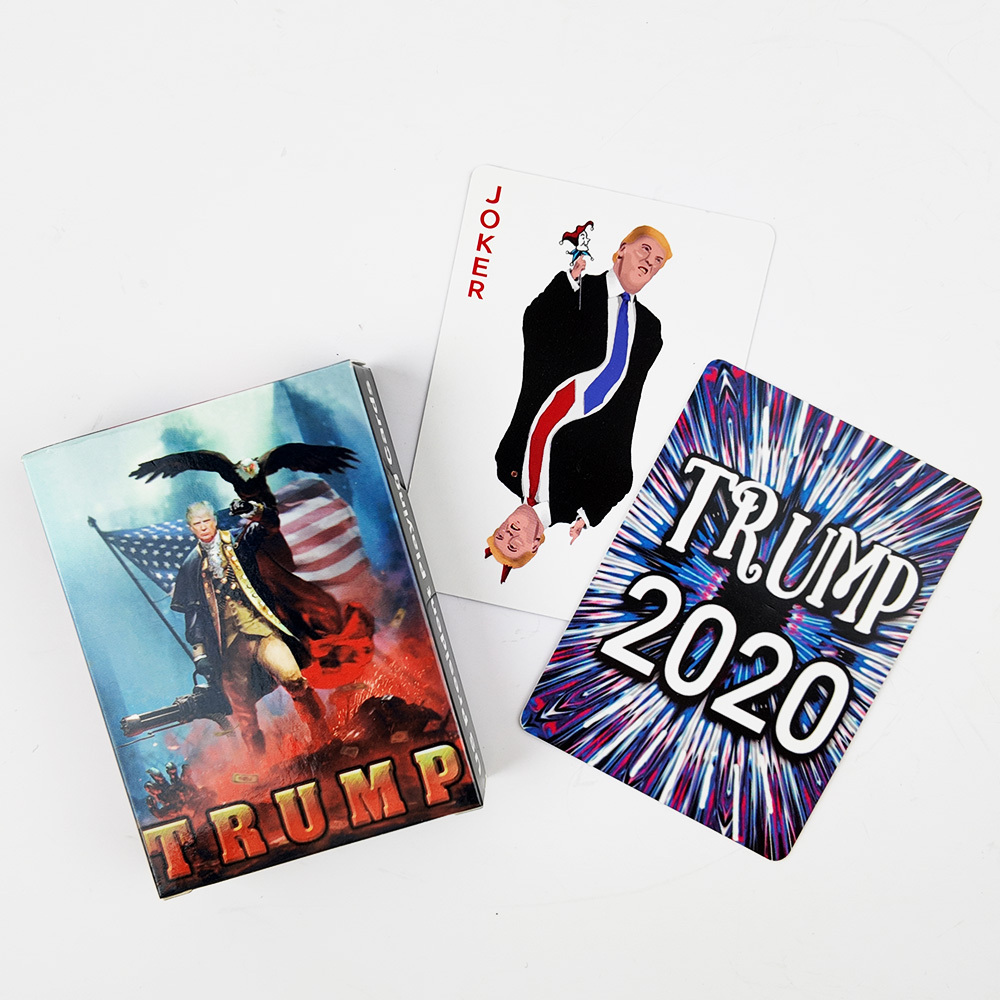 Caricatura engraçada do presidente dos EUA, Donald Trump, cartas de jogar pôquer personalizadas