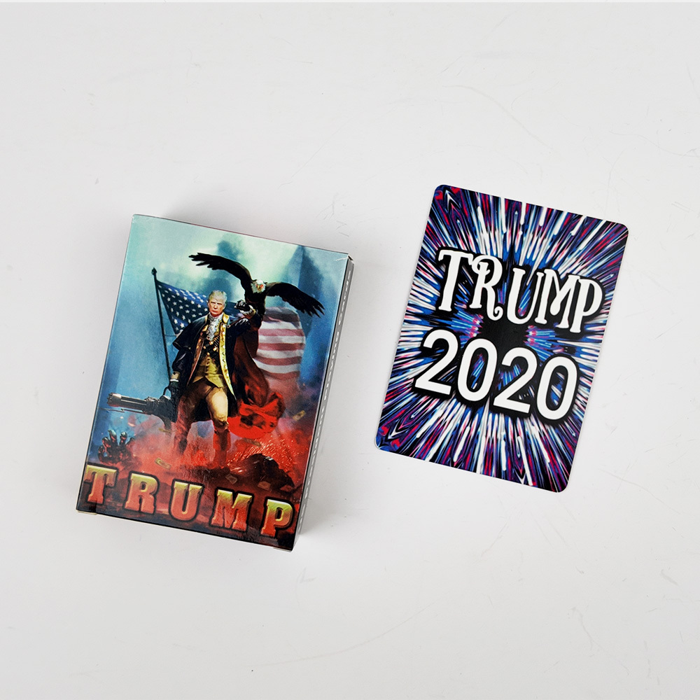 Caricatura engraçada do presidente dos EUA, Donald Trump, cartas de jogar pôquer personalizadas