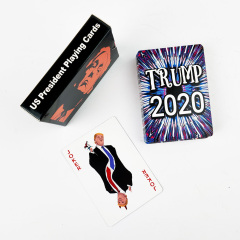 Caricatura engraçada do presidente dos EUA, Donald Trump, cartas de jogar pôquer personalizadas