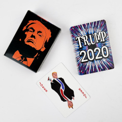 Caricatura engraçada do presidente dos EUA, Donald Trump, cartas de jogar pôquer personalizadas