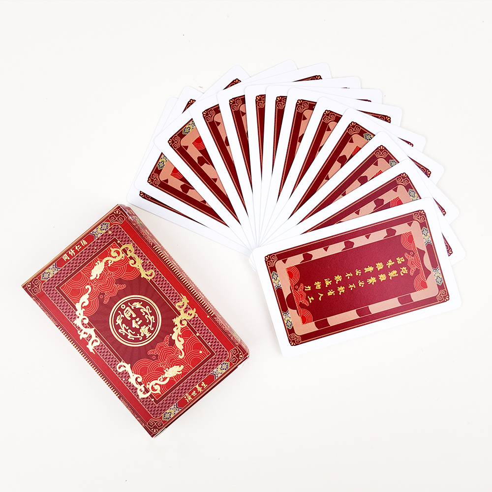 Baralho de pôquer de cartas promocionais personalizadas por atacado