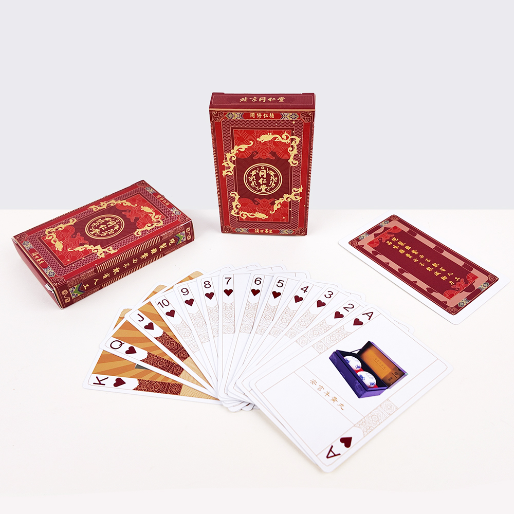 Baralho de pôquer de cartas promocionais personalizadas por atacado