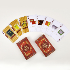 Baralho de pôquer de cartas promocionais personalizadas por atacado