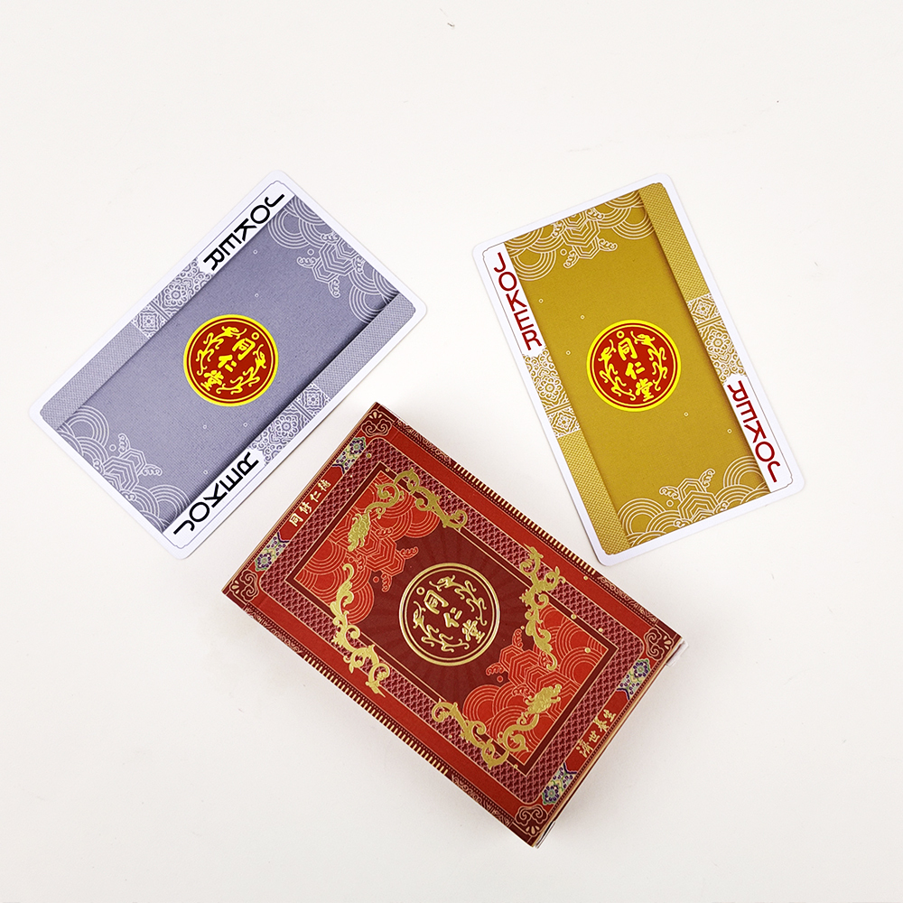 Baralho de pôquer de cartas promocionais personalizadas por atacado