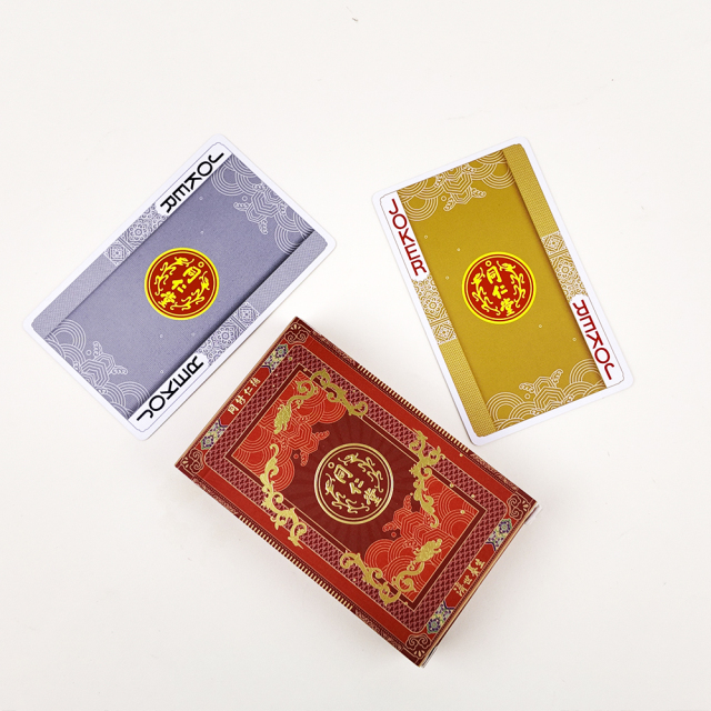 Baralho de pôquer de cartas promocionais personalizadas por atacado