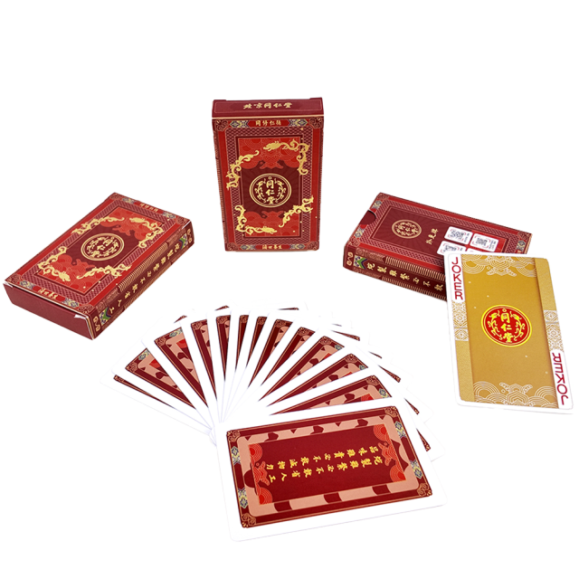 Baralho de pôquer de cartas promocionais personalizadas por atacado