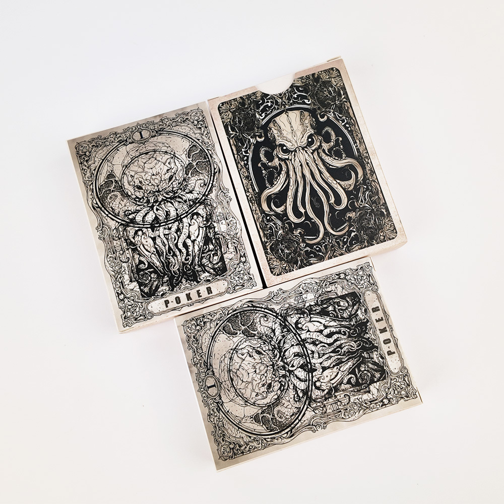 Carte da poker Premium Octopus Illustration | Mazzo di carte da gioco illustrato unico per collezionisti