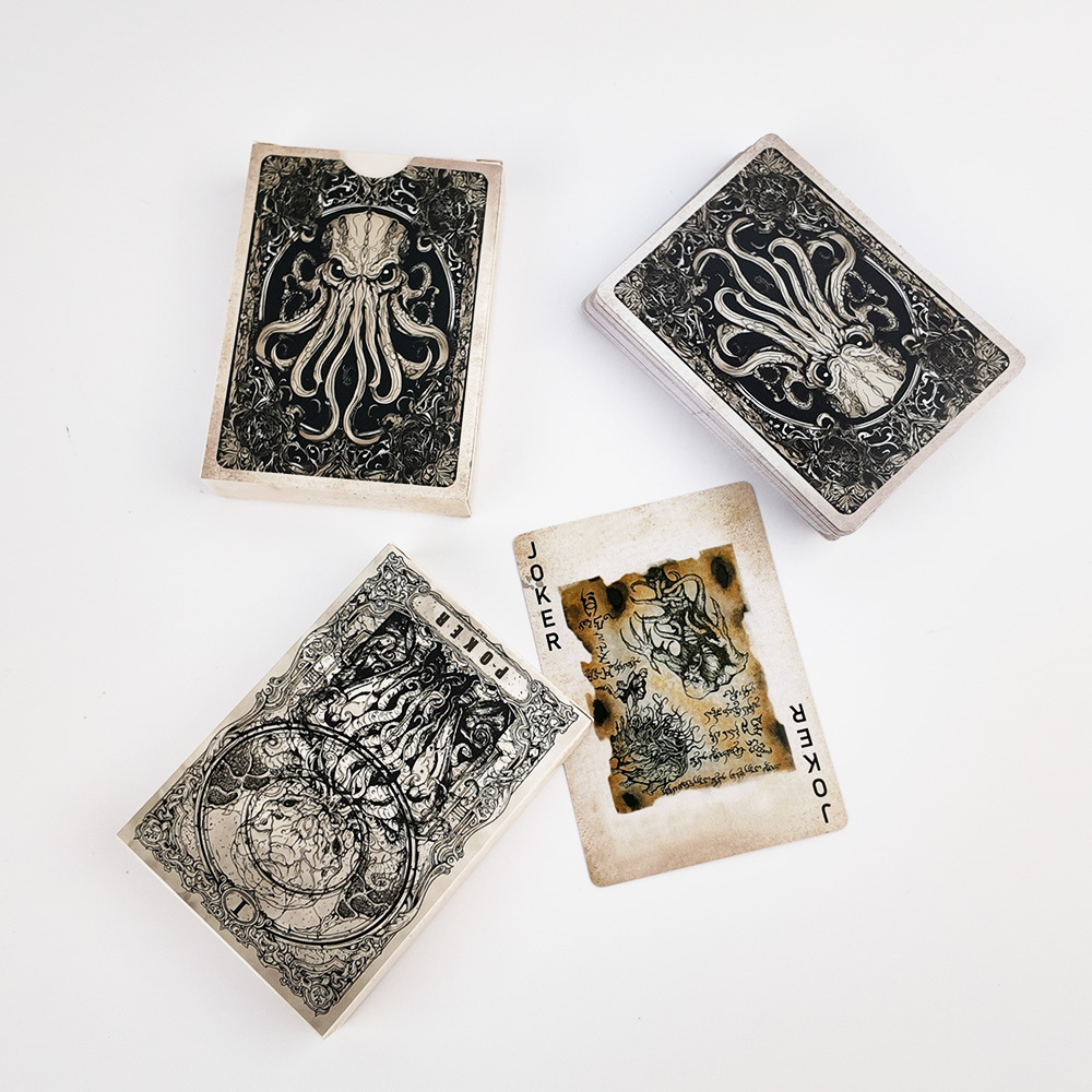 Carte da poker Premium Octopus Illustration | Mazzo di carte da gioco illustrato unico per collezionisti