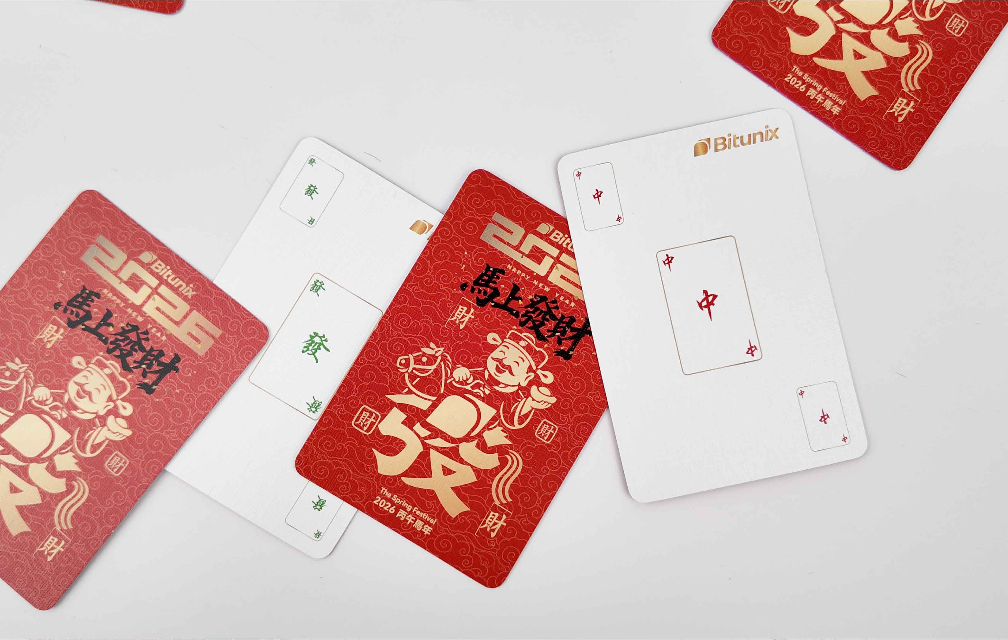Serie 67 di carte da poker Lucky Fortune Mahjong stampate personalizzate 2026